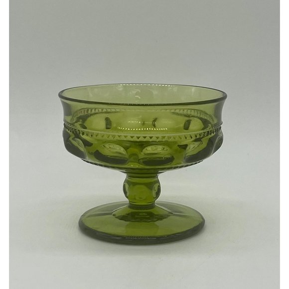 Set of 2 Vintage Colony "Crown Green" Champagne/Tall Sherbet Glass 6 oz. (Thumbp - Picture 2 of 4
